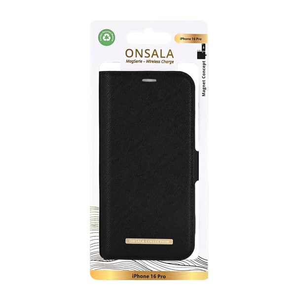 Onsala iPhone 16 Pro Fodral MagSafe 2 Kortfack Svart