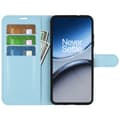 Miniatyrbild 2 av 6: OnePlus Nord 4 Fodral Litchi Läder Blå
