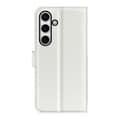 Miniatyrbild 6 av 6: Samsung Galaxy S24 FE Fodral Litchi Läder Textur Vit