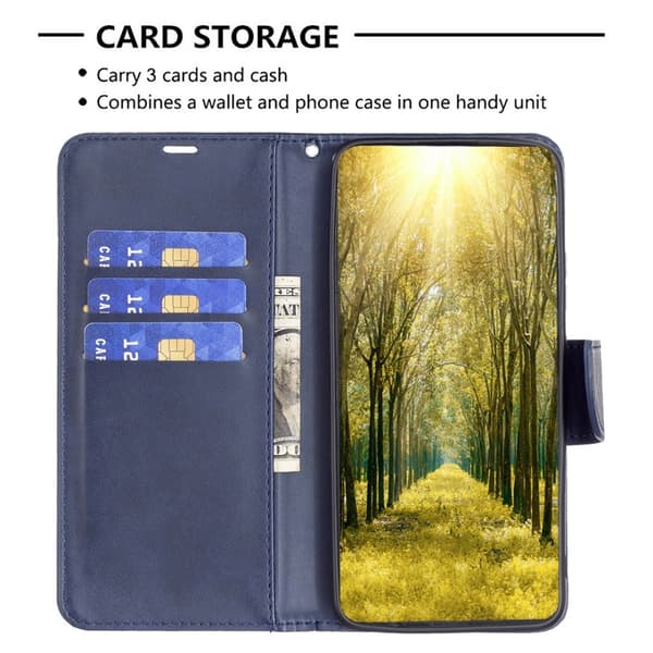 Samsung Galaxy S24 FE Fodral Läder Mörk Blå