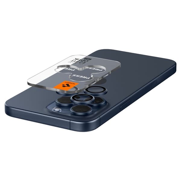 Spigen iPhone 15 Pro/Pro Max/14 Pro/Pro Max 2-PACK Optik.tR "Ez Fit"
