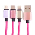 Miniatyrbild 1 av 6: Squishmallows Laddningskabel 1,2m  3in1 USB-C/Micro/Lightning Lola
