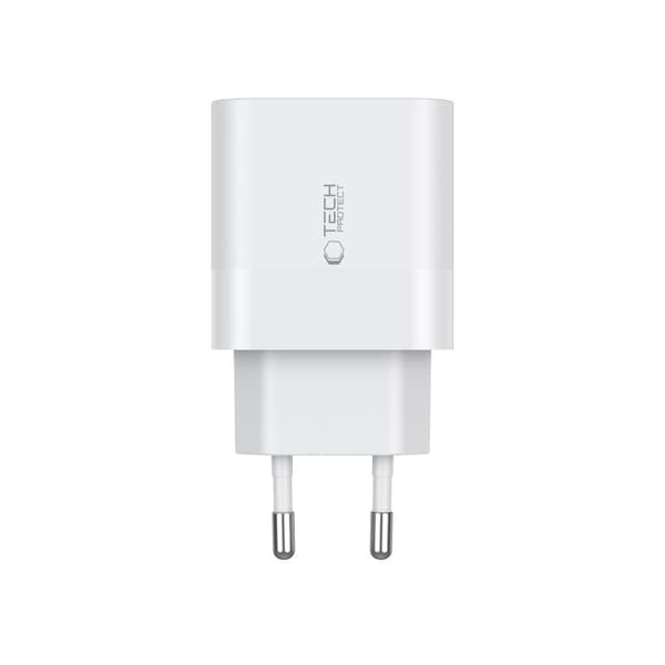 Tech-Protect 20W Väggladdare PD Inkl. USB-C Kabel Vit
