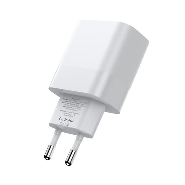 Tech-Protect 20W Väggladdare PD Inkl. USB-C Kabel Vit