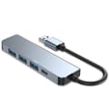 Miniatyrbild 1 av 6: Tech-Protect 5in1 USB-A Hub USB-C / USB-A Grå