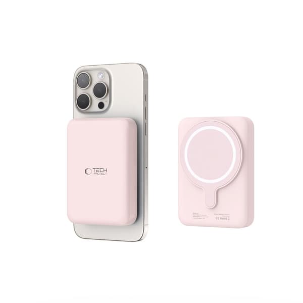 Tech-Protect 10000 mAh MagSafe Powerbank LifeMag Rosa