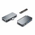 Miniatyrbild 3 av 6: Tech-Protect 4in1 USB-C Hub USB-A/HDMI/AUX/USB-C Grå