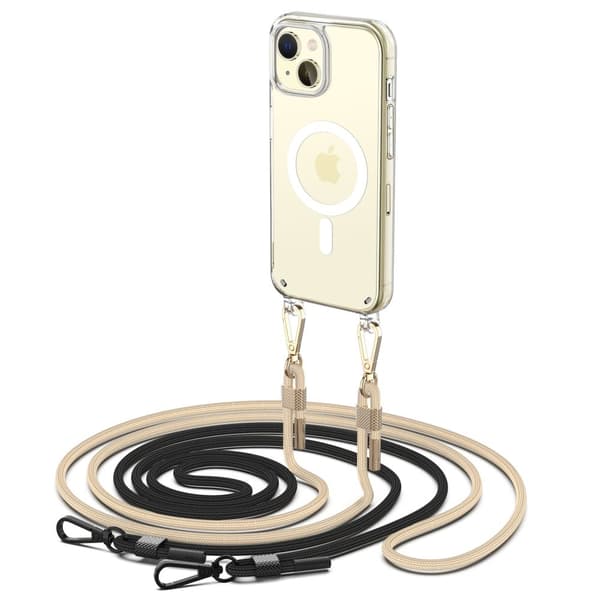 Tech-Protect iPhone 15 Skal MagSafe FlexAir Chain Svart/Beige