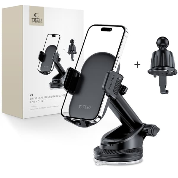 Tech-Protect Mobilhållare För Instrumentbräda/Ventil Universal Svart