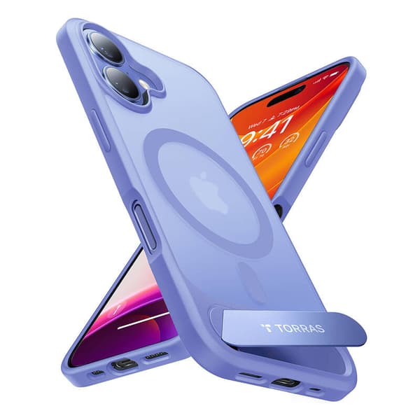 Torras Pstand Series -kotelo iPhone 16:lle (sininen)