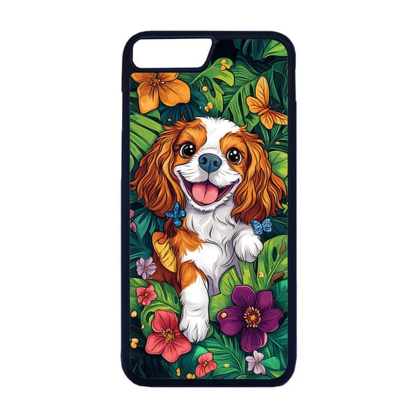 Barn Søt Tegneserie Cavalier King Charles Spaniel Hund iPhone SE 2020 Mobiltelefon Deksel