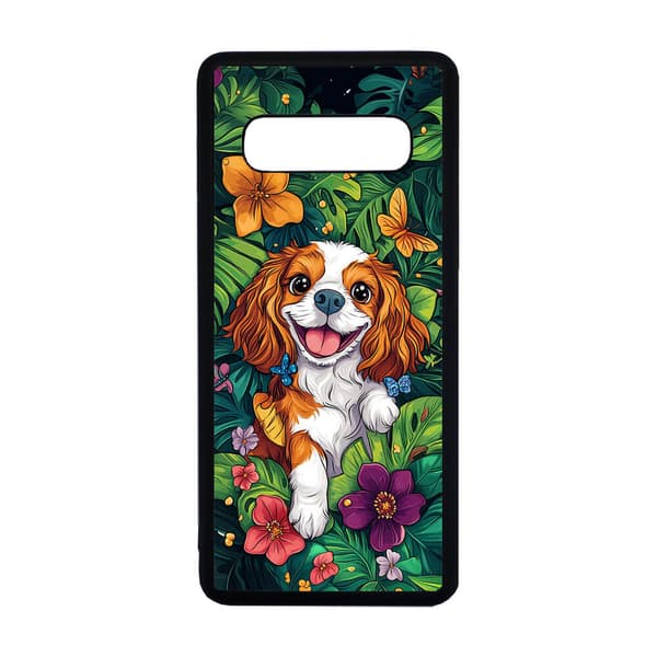 Lasten söpö sarjakuva Cavalier King Charles Spaniel Koira Samsung Galaxy S10+ Matkapuhelimen Kansi