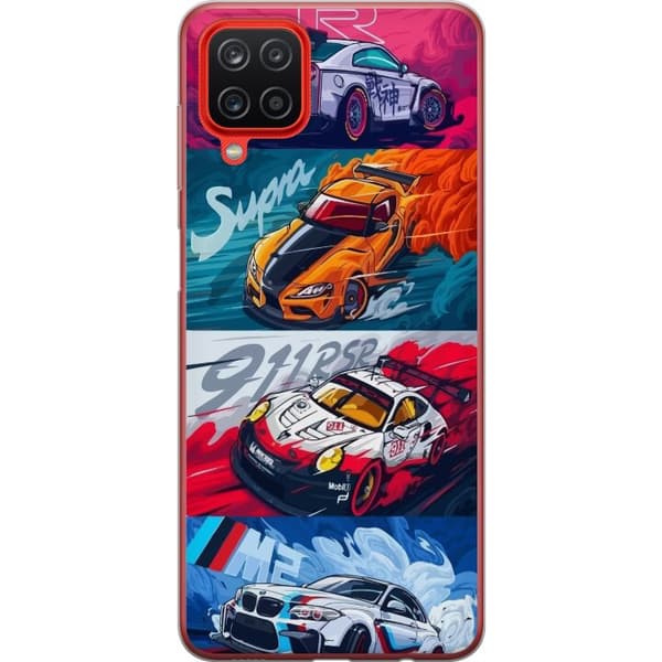 Samsung Galaxy A12 Läpinäkyvä kuori Autot