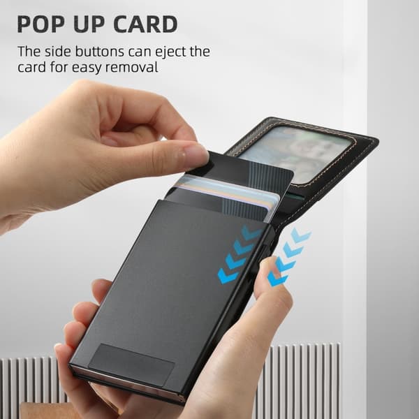 Kunstlædertaske med magnet og kortholder til Samsung Galaxy S23 - Svart