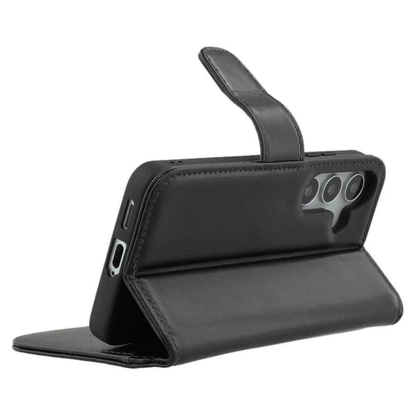 Nordic Covers Samsung Galaxy S25 Plus Fodral Essential Leather Raven Black
