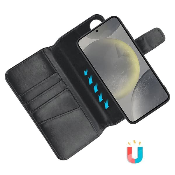 Nordic Covers Samsung Galaxy S25 Plus Kotelo MagLeather Raven Black