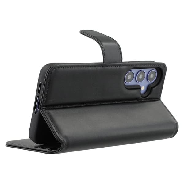 Nordic Covers Samsung Galaxy S24 FE Kotelo Essential Leather Raven Black
