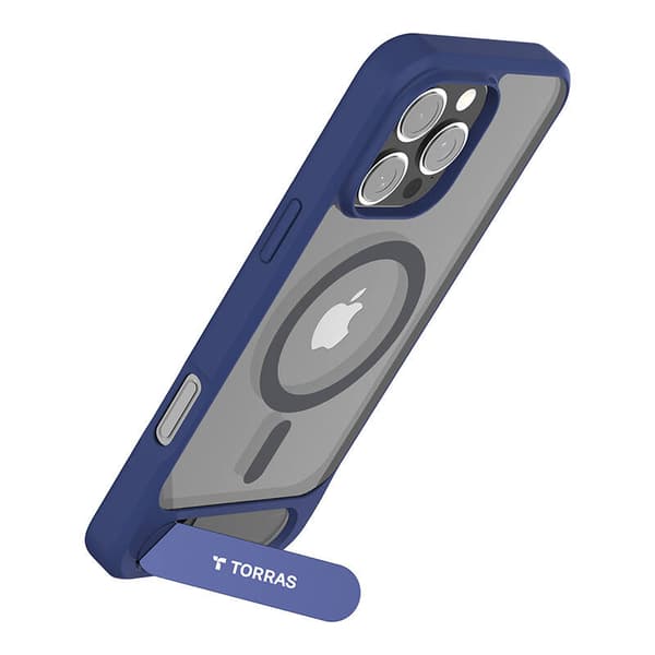 Torras Pstand Series Cover til iPhone 16 Pro (blå)