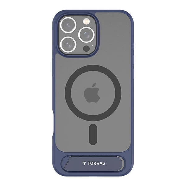 Torras Pstand Series Cover til iPhone 16 Pro (blå)