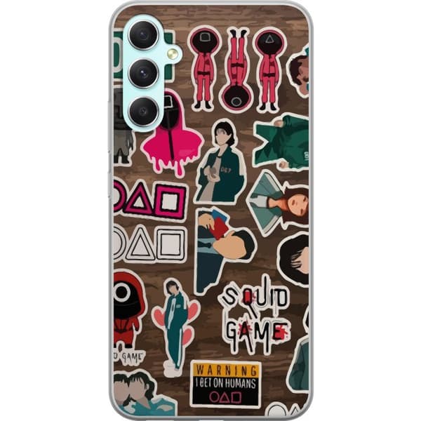 Samsung Galaxy A34 Gennemsigtig cover Squid Game 2 - Klistermærker