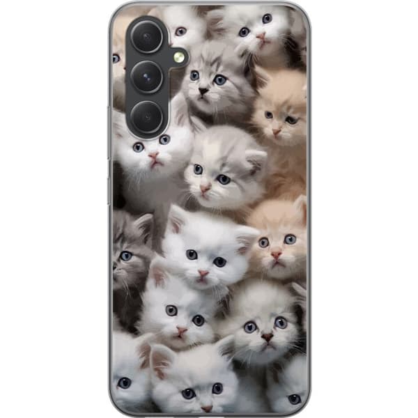 Samsung Galaxy A55 Genomskinligt Skal Katter