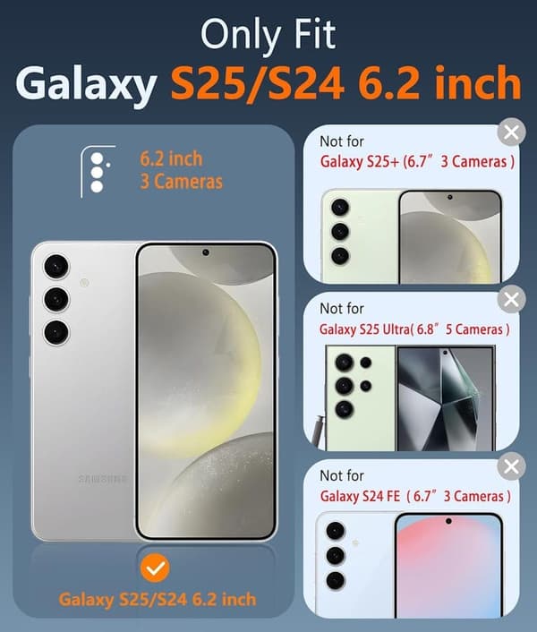 Samsung S25 - Gjennomsiktig TPU-skall