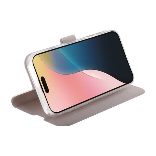 Vivanco iPhone 16 Kotelo Classic Wallet Greige