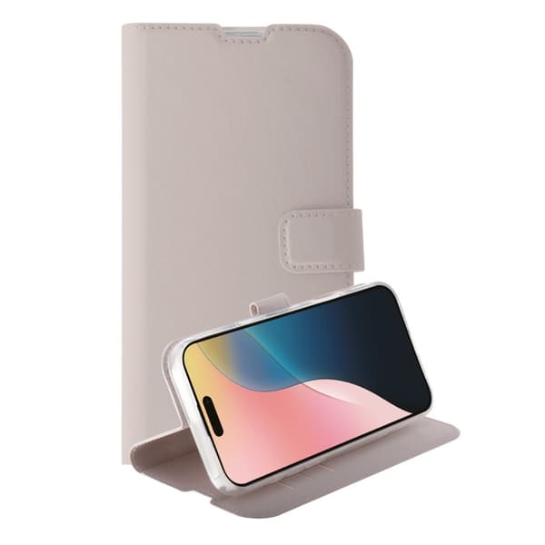 Vivanco iPhone 16 Kotelo Classic Wallet Greige