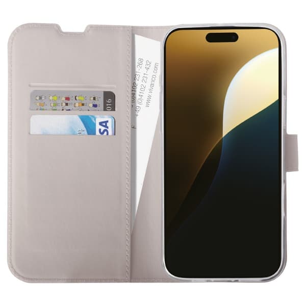 Vivanco iPhone 16 Pro Max Fodral Classic Wallet Greige