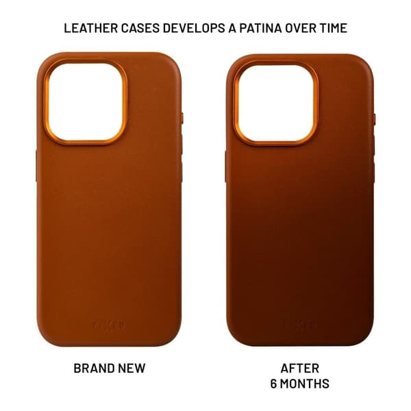 Fixed iPhone 16 Kuori MagLeather Ruskea