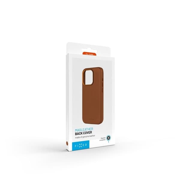 Fixed iPhone 16 Kuori MagLeather Ruskea