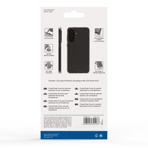 Vivanco Samsung Galaxy A36/Galaxy A56 Deksel Crystal Clear Transparent