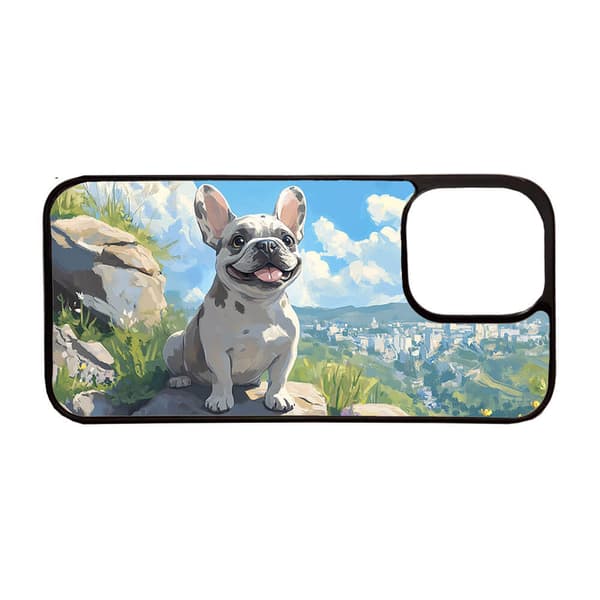 Børn Sød Tegneserie Hund Fransk Bulldog iPhone 13 Pro Mobiltelefon Dække