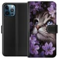 Miniatyrbilde 1 av 3: Apple iPhone 12 Pro Max Lommeboketui Katt og blomster