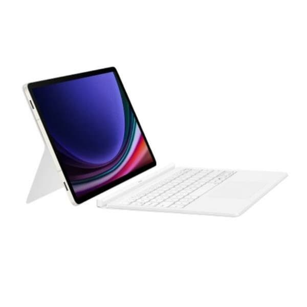 Case til tablet og tastatur Samsung EF-DX725BWEGES Hvid Spansk qwerty