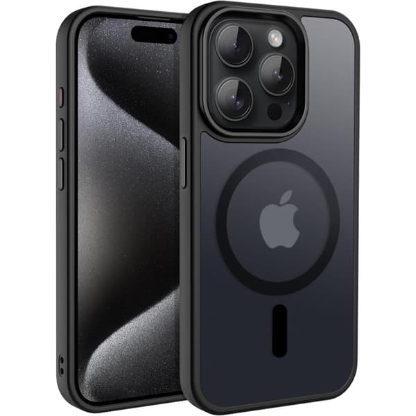 iPhone 15 Pro Max matt svart Magsafe-deksel