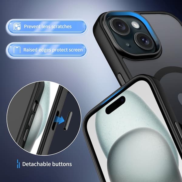 iPhone 15 mat sort Magsafe etui