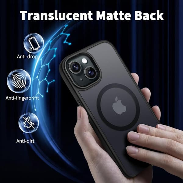 iPhone 15 mat sort Magsafe etui