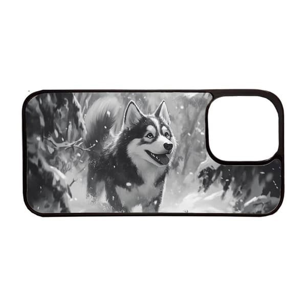 Barn Tecknad Siberian Husky Hund iPhone 16 Pro Mobiltelefon Skal