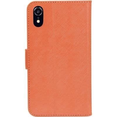 Etui folio i läder Rusty rose för iPhone XR