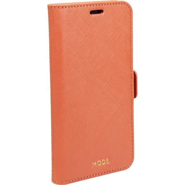 Etui folio i läder Rusty rose för iPhone XR