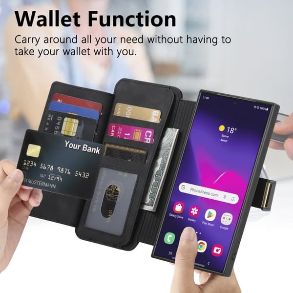 INF Magneettinen irrotettava lompakkokotelo Samsung Galaxy -puhelimelle - musta Samsung Galaxy M54/F54 5G