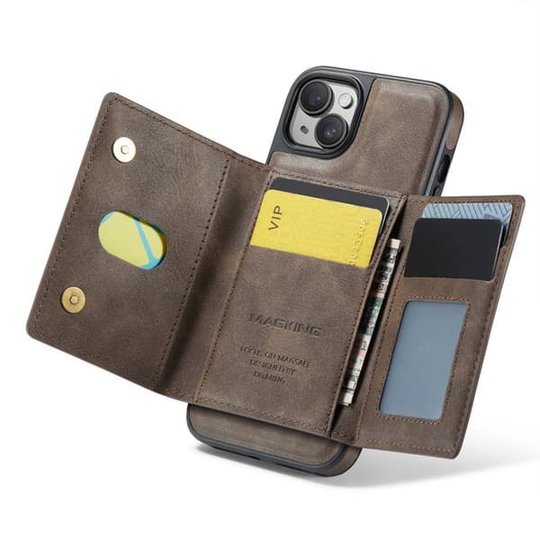 DG-Ming Magking K2 2i1 deksel Apple iPhone 13 - Coffee