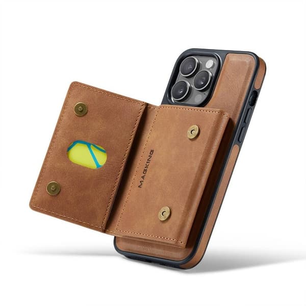 DG-Ming Magking K2 2in1 kotelo Apple iPhone 15 Pro - Ruskea