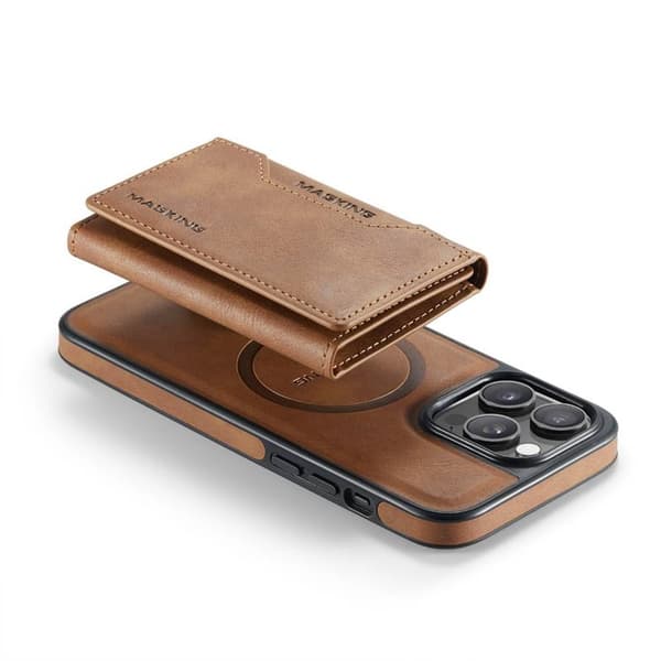 DG-Ming Magking K2 2in1 kotelo Apple iPhone 15 Pro - Ruskea