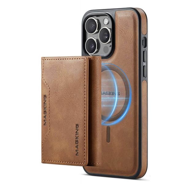 DG-Ming Magking K2 2in1 kotelo Apple iPhone 15 Pro - Ruskea