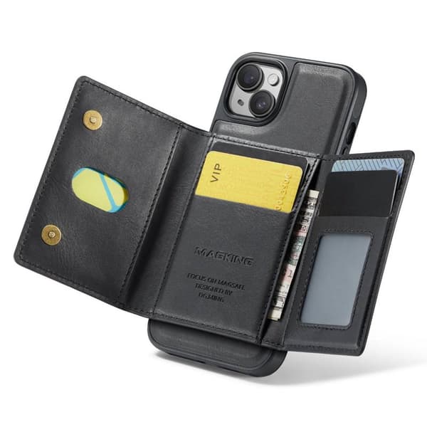 DG-Ming Magking K2 2in1 kotelo Apple iPhone 15 - Musta