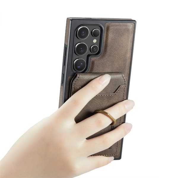 DG-Ming Magking K1 2i1 deksel Samsung Galaxy S24 Ultra - Coffee