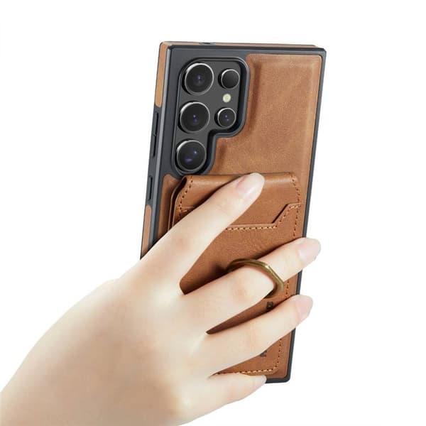 DG-Ming Magking K1 2i1 deksel Samsung Galaxy S23 Ultra - Brun