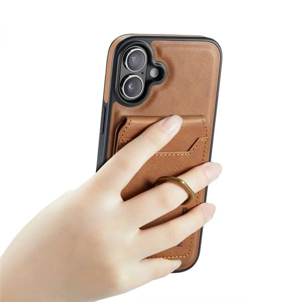 DG-Ming Magking K1 2in1 kotelo Apple iPhone 16 - Ruskea